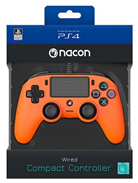 MANDO NACON CON CABLE NARANJA PS4 2